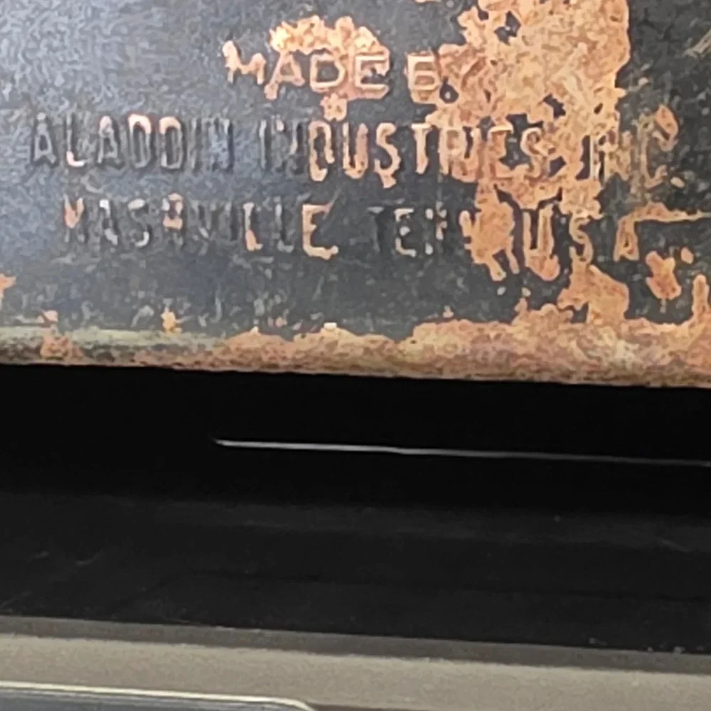 Vintage Aladdin Industries Black Metal Dome Lunch Box Nashville TN 1950s Pail